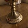 Vintage brass and enamel ornate candle holder Image 3