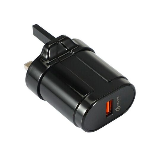 USLION QC 3.0 18W USB Fast Charger Wall Charger UK Plug (Brand New/Warranty)