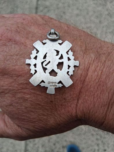 Chester Sterling Silver & 9k Rose Gold Fob(10 grams)