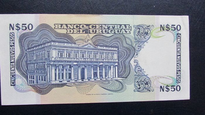 Uruguay 1989.50 Pesos banknote in very fine condition.