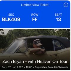 Zach Bryan Cork Saturday 20th