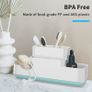 Bathroom Storage Organizer Caddy, Toothbrush Holder for Bathroom Made of Food-Grade PP and ABS Plastic BPA-Free , Versatile Storage,Detachable for Easy Cleaning Image 3