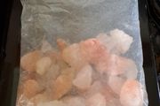 Bag of himalayan salt crystals