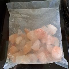 Bag of himalayan salt crystals