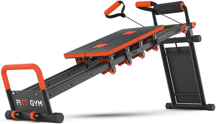 Fitness Equipment FITTGym FITT Gym MultiGym Home Workout Machine, Collapsible & Easy Assemble, Adjustable Positioning for Total Body, Orange, Large
