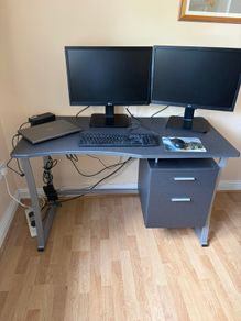 Office computer desk with drawers