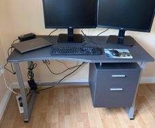 Office computer desk with drawers