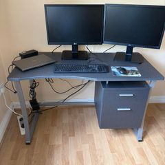 Office computer desk with drawers
