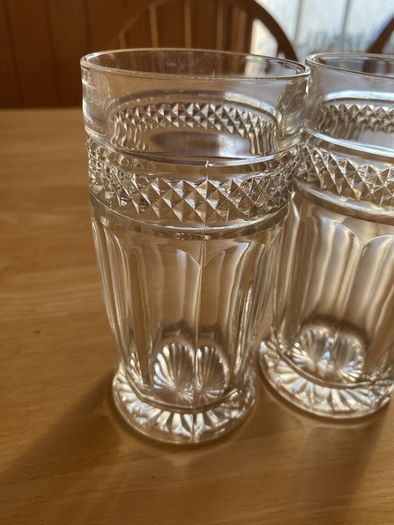 Vases (glass) x 2 (5.5 inches tall)