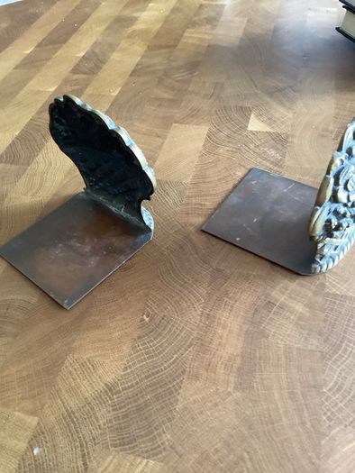 Brass book ends