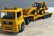 Bruder Volvo Flatbed and JCB