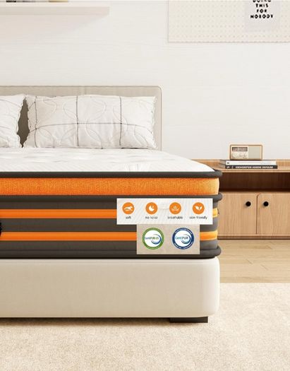 4FT Small Double Mattresses,10 Inch Gel Memory Foam Pocket Sprung Mattress with Breathable Soft Fabric,9 Zone Orthopedic