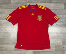 Vintage 2009/10 Adidas Spain Home Jersey Shirt Mens Medium World Cup Winners