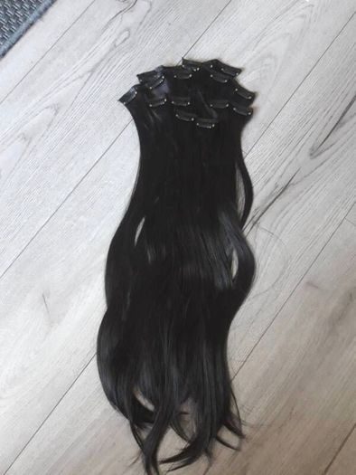 7pc Hair Extensions Set Black FREE POSTAGE