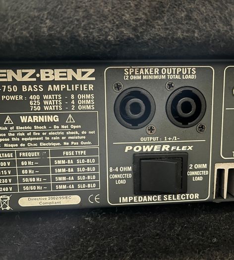 Genz Benz 750 Bass amp head and 2x10 EBS NEO Cab