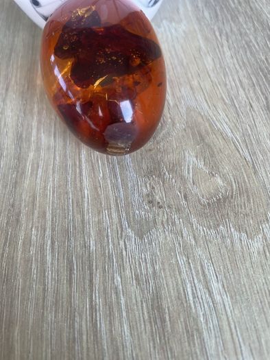 Vintage Amber Resin Egg