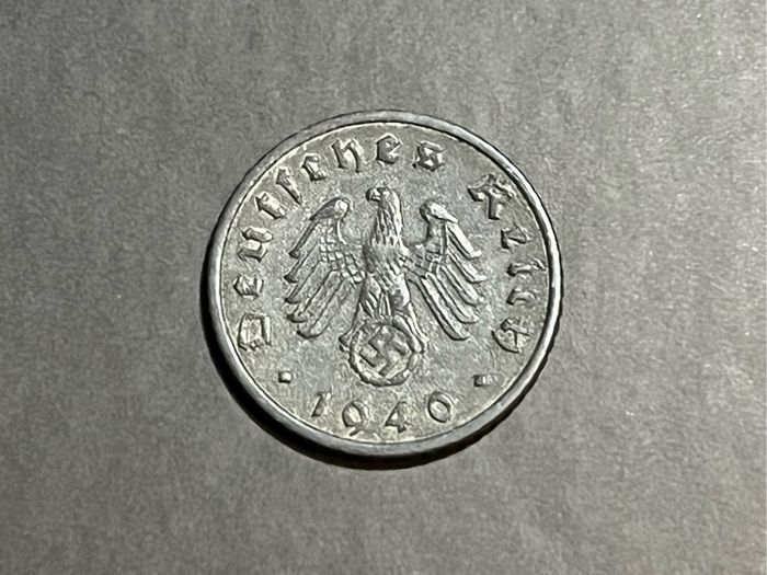 Germany 1940 F, 5 Reichspfennig WWII Coin