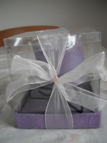 Purple Candle on Wrought Iron Stand for Sale