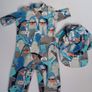 Baby Boy Sunsuit / Unitard with Hat Age 12-18 months Image 2