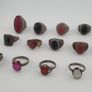 15 Traditional Brass Stone & Glass Rings Rustic Antique Jewellery Image 7