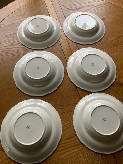 Spode Pink Tower Soup plates