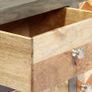 Side Cabinet Grey 75x30x60 cm Solid Mango Wood Image 4