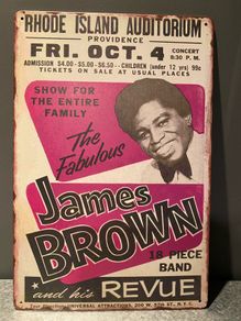 James Brown Tin Metal sign