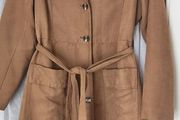 Tan Brown Faux Suede coat from H&amp;M size M 10/12