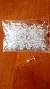 Clear Acrylic Flexible Labret Lip Bars 2 for 1 Euro