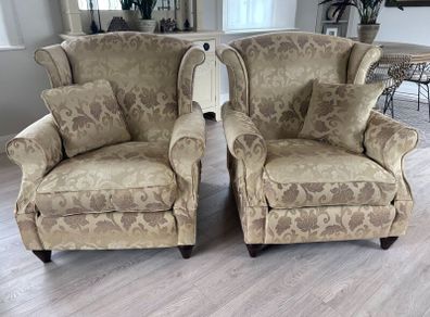 Pair of large vintage Collins & Hayes armchairs