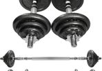 20kg Cast Iron Adjustable Dumbbell Set Hand Weight with Solid Dumbbell Handles Changed into Barbell Handily Perfect for Bodybuilding Fitness Weight Lifting Training Home Gym (FREE POSTAGE)