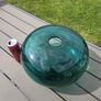 Extra Large Bulbous Green Glass Vase Image 3