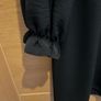 High neck ruffle black dress 16 Image 3