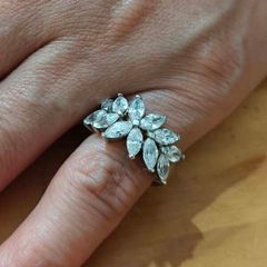 Sterling Silver Ring - Size L - Stamped for Silver (S74)