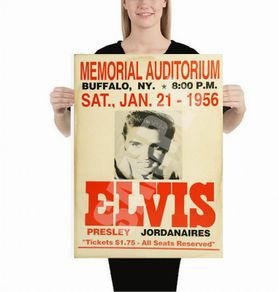 Elvis Presley Buffalo NY 1956 Concert Poster Reproduction A2 Size