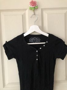 Women's Denim Co black ribbed Tshirt