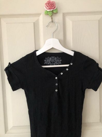 Women's Denim Co black ribbed Tshirt