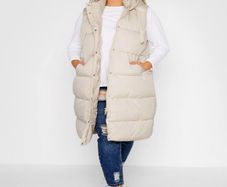 New, unworn: Cream panelled puffer gilet - quilted waistcoat