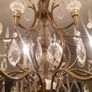 Old Brass&Cut Glass Chandelier Image 8