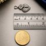 925 Vintage Heart Lock & Key Sterling Silver Charm Pendant Image 9