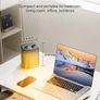 2 In 1 Mini Electric Fan Heater 2000W with Two Heat Settings & Fan, Ceramic Desk Heater for Bedroom, Temperature Control Desk Heater, A16a-black Image 6