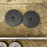 Exercise bar with 12 weights. Pictures have plates weight Image 5