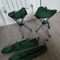 2 x Camping stools with storage bags 5e for 2