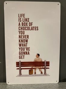 Forest Gump Tin Metal Sign