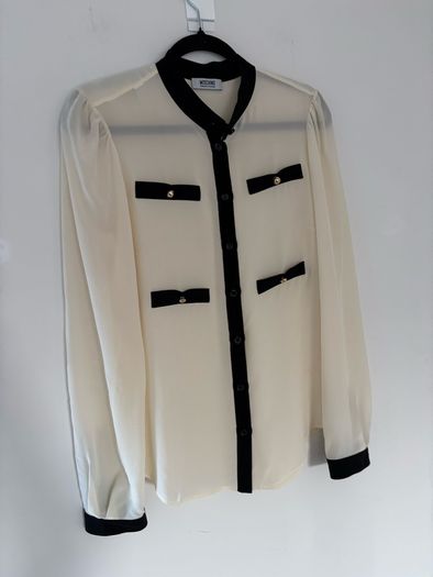 Moschino Long Sleeve Silk Blouse