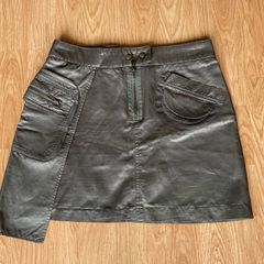Army green skirt