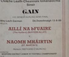 Various Wexford Club GAA programmes