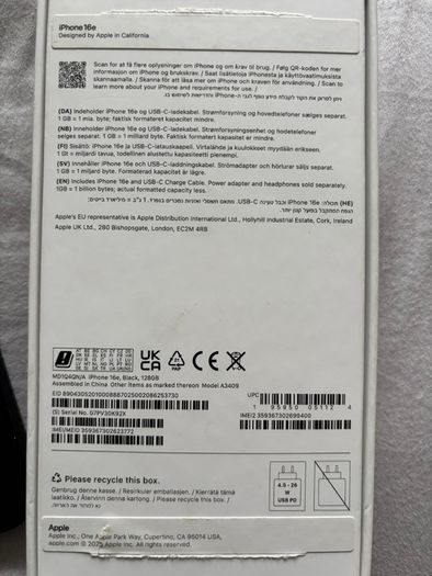 Iphone 16e 128 GB like new