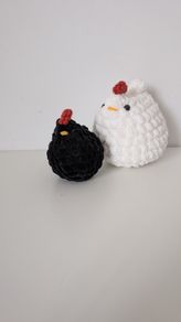 crochet pair of chickens