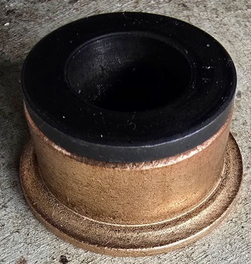 Pair (2) Oilite Flange Bushing Bronze New 7/8 ID x 1-1/8 x 5/8 Brass Bearing Bushing Shim